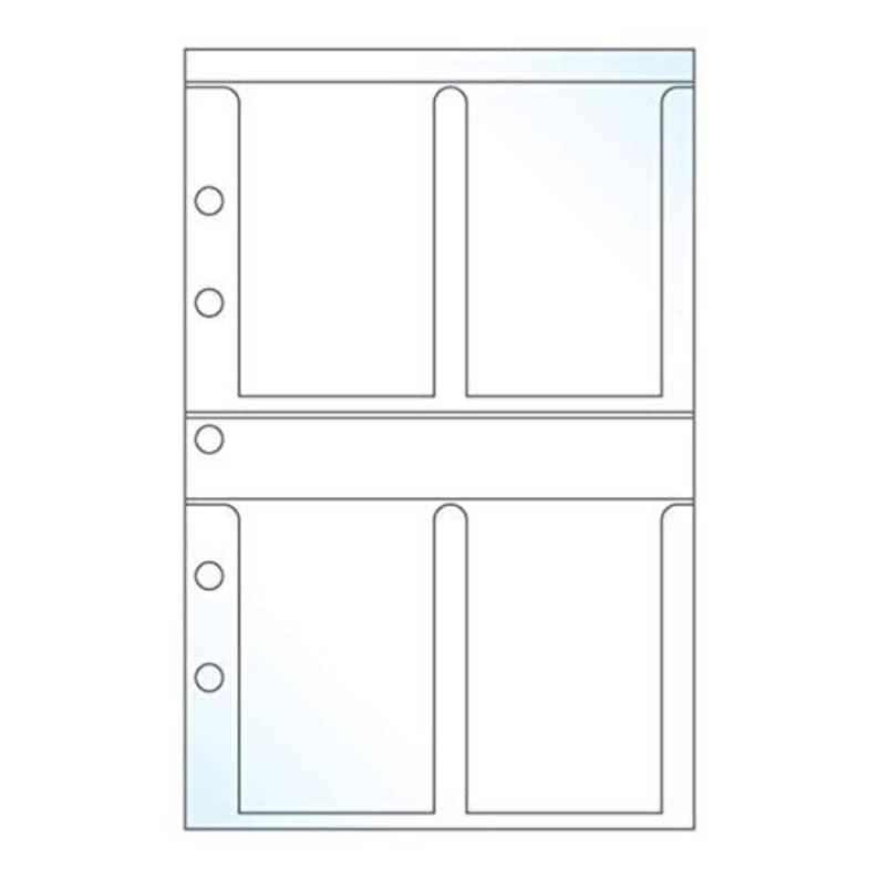 Holds 3.5 x 2 Inserts Pack of 20 Ticket Stubs or Business Cards Mini Page Protector