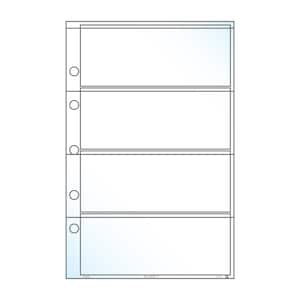 Concert and Event Ticket/Sticker Page Protectors, Holds 2.14&quot; x 5.25&quot; inserts, Fits UniKeep A5 Mini Binder, Pack of 20