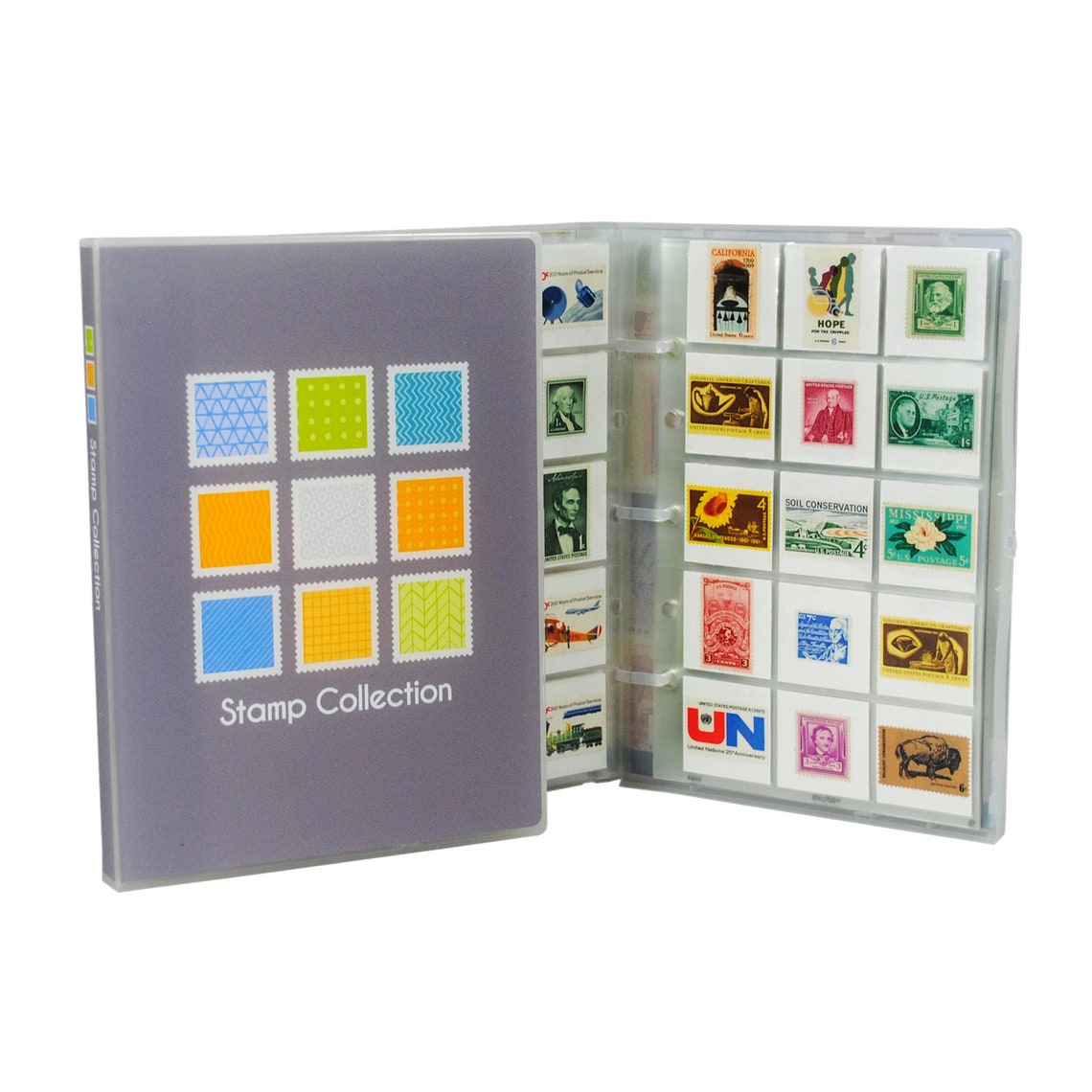 Mini Stamp Collection Kit/album Holds 150300 Stamps Etsy