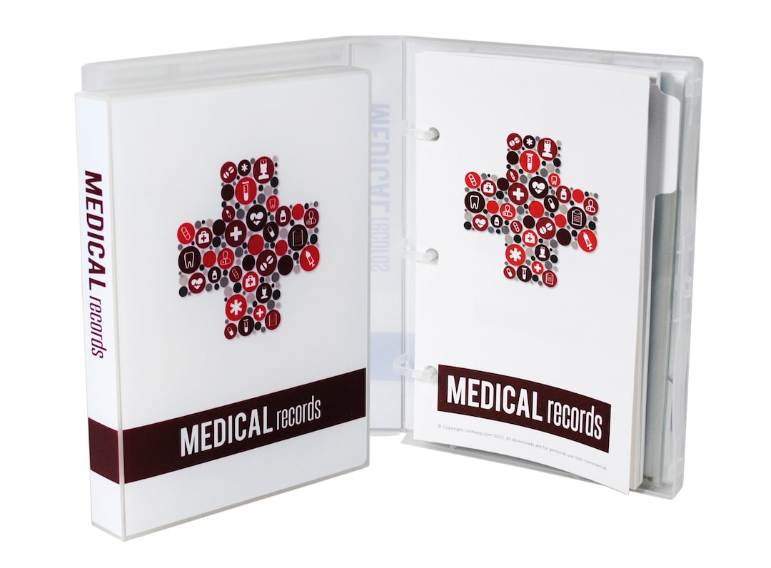 Family Medical Record Keeper Album 2 Adults, 3 Children Etsy
