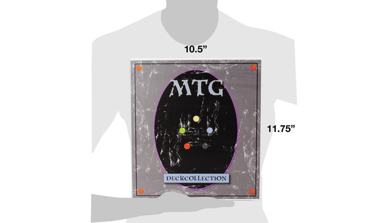 May include: A grey and black Magic: The Gathering Deck Collection box with a purple oval and the text "MTG DECK COLLECTION". The oval has five coloured dots in the centre.