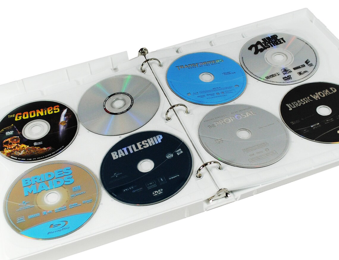 8 Disc Cd/dvd/blu-ray Binder Page With Safety-sleeve - Pack of 20 - Etsy