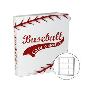 Baseball Trading Card Collection Album, 10 Trading Card Pages Included, Holds 180 Cards image 1