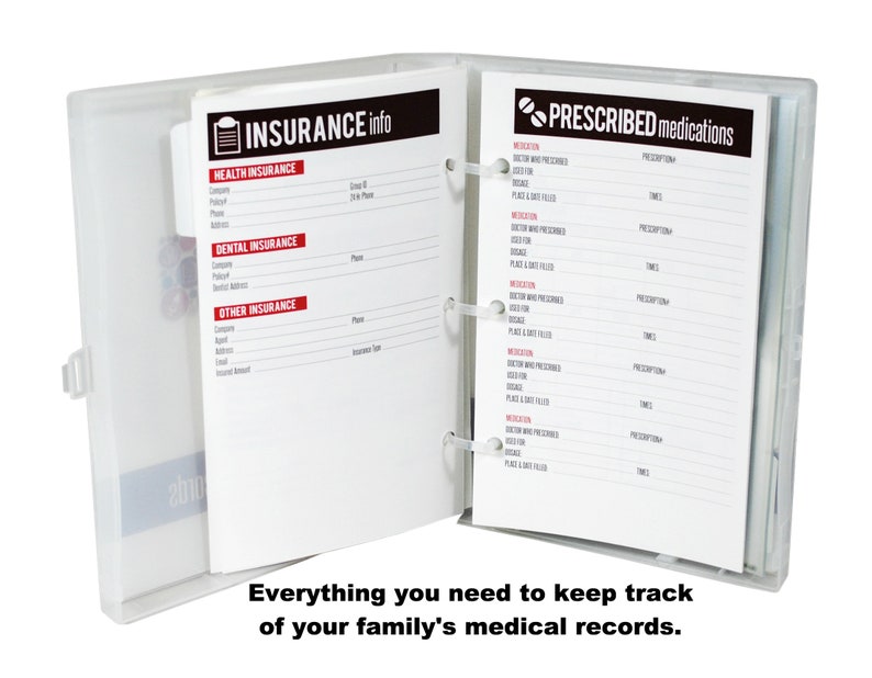 Family Medical Record Keeper Album 2 Etsy
