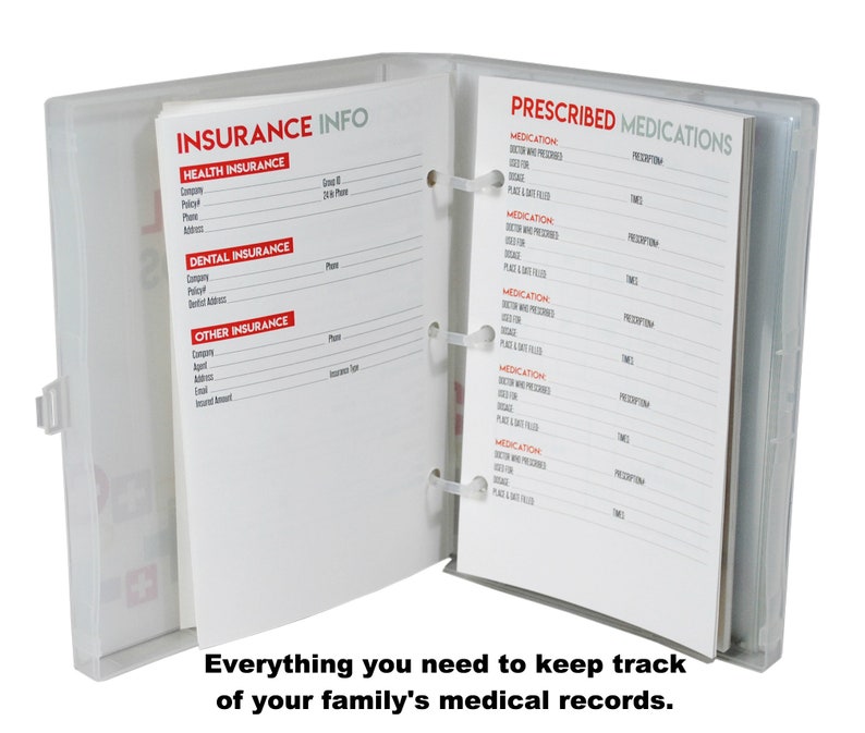 Family Medical Record Keeper Album 2 Etsy