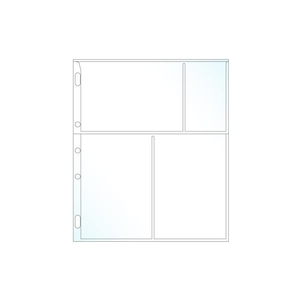 4 x 6 Inch Photo Sheet Protector Pages, Fits Standard 3-Ring Binder - Pack of 50