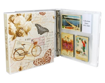 UniKeep Postcard Collector Storage Case with 25 Acid-Free Pages - Holds up to 150 Postcards