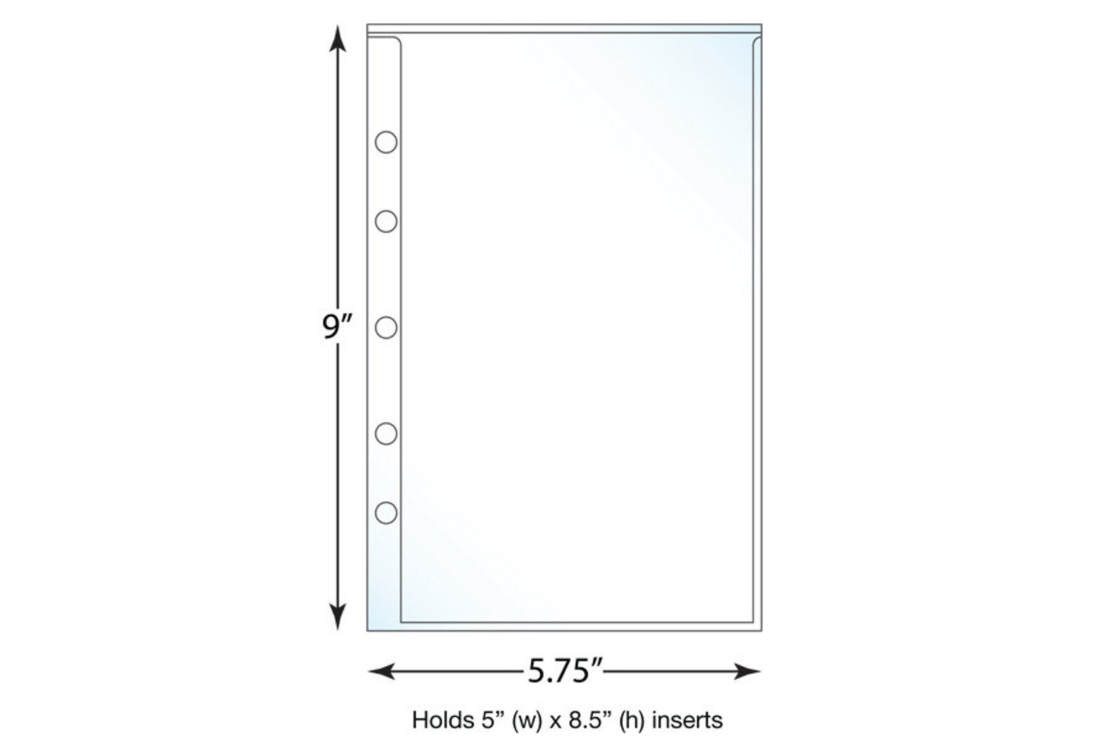 Mini Page Protectors Holds 5 X 8.5 Inserts Fits Etsy