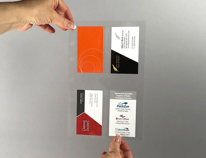 Holds 3.5 x 2 Inserts Pack of 20 Ticket Stubs or Business Cards Mini Page Protector