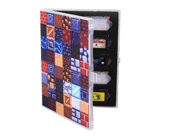 Nintendo Game Boy Advance Cartridge Case | GBA Game Storage Organizer Holds 10 Games | Retro Video Game Display Binder | Gamer Gifts