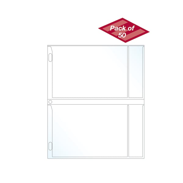 Photo Sheet Protector, Holds 5×7 inch Photos – Pack of 50