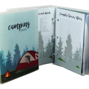 Mini Camping Planner and Scrapbook, 4 Trips, 20 Page Protectors Forest image 1