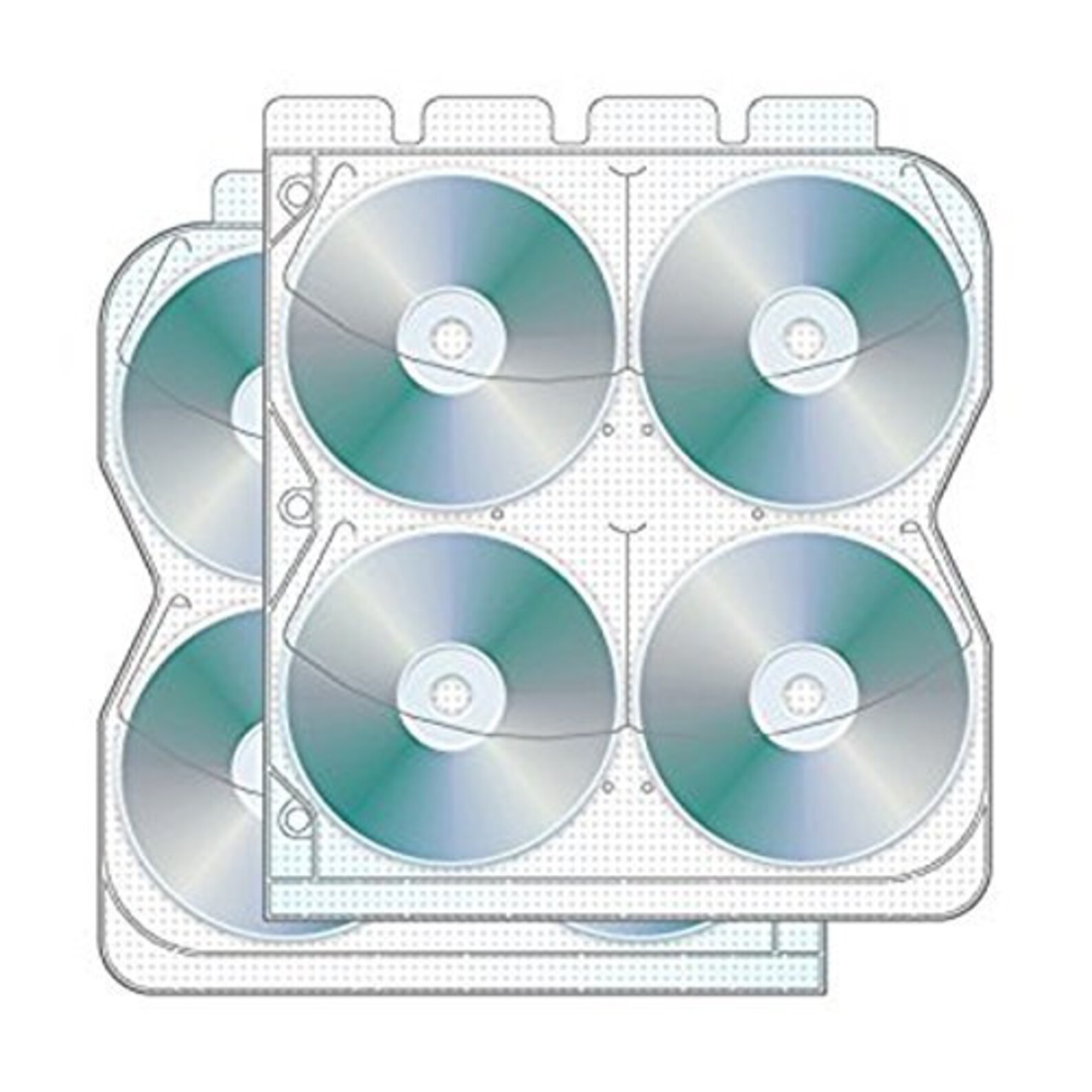 8 Disc Cd/dvd/blu-ray Binder Page With Safety-sleeve Pack of - Etsy