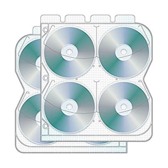 8 Disc Cd Dvd Blu Ray Binder Page With Safety Sleeve Pack Of Etsy