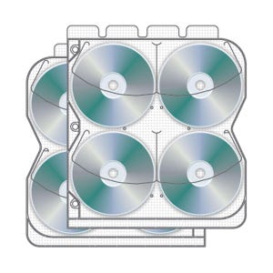 8 Disc CD/DVD/Blu-ray Binder Page with Safety-sleeve - Pack of 20