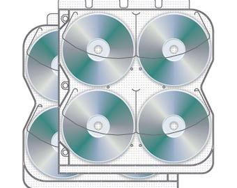 8 Disc CD/DVD/Blu-ray Binder Page with Safety-sleeve - Pack of 20