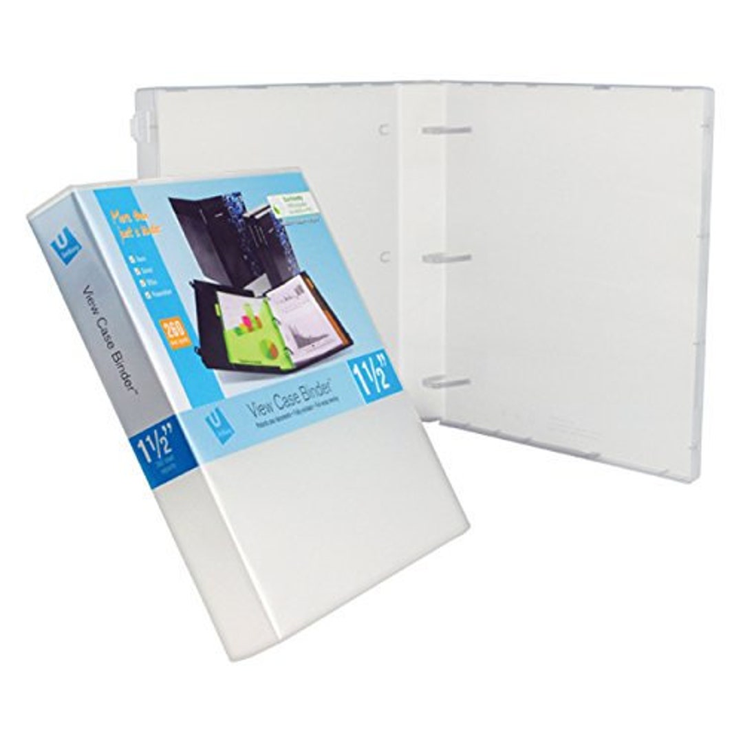 Unikeep 3 Ring Binder Clear Case Binder 1.5 Inch Spine Without Clear