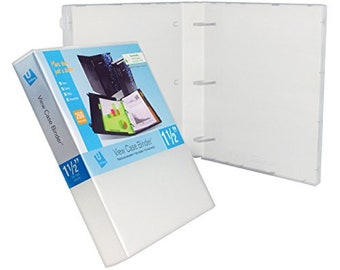 UniKeep 3 Ring Binder - Clear - Case Binder - 1.5 Inch Spine - Without Clear Outer Overlay - Box of 15 Binders