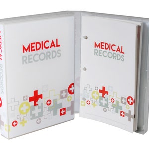Family Medical Record Keeper Journal/Organizer Album (2 Adults, 3 Children)