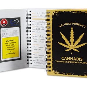 Cannabis Label Collecting and Tasting Journal for Collecting and Documenting Marijuana Strains