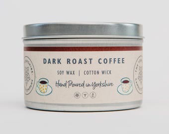 Dark Roast Coffee  | Scented Candle | Hand Poured in Yorkshire | Soy Wax | Vegan