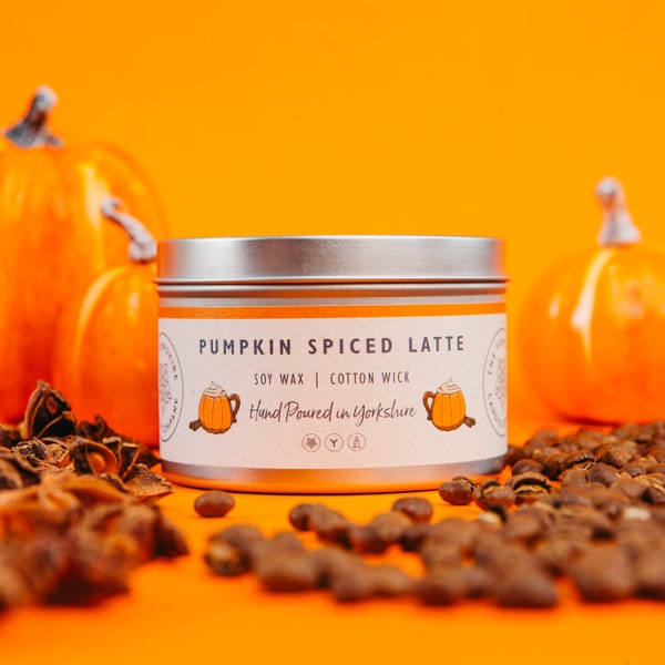 Pumpkin Spiced Latte | Scented Candle | Hand Poured in Yorkshire | Soy Wax | Vegan