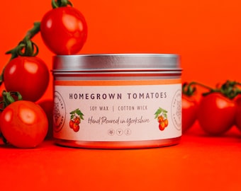 Homegrown Tomatoes |  Scented Candle | Hand Poured in Yorkshire | Soy Wax | Vegan