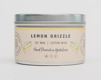 Lemon Drizzle  | Scented Candle | Hand Poured in Yorkshire | Soy Wax | Vegan