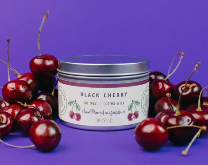 Black Cherry  | Scented Candle | Hand Poured in Yorkshire | Soy Wax | Vegan