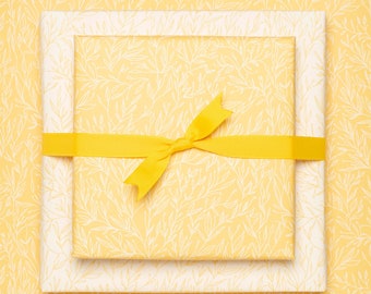 Yellow gift wrap, perfect for wrapping Easter gifts, wedding gifts, or Mother's Day gifts.