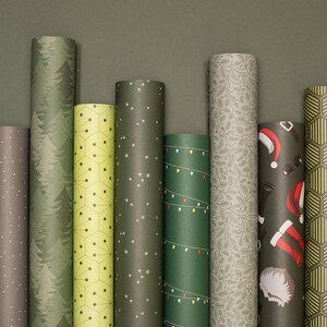 Geschenkpapier Weihnachten, Geschenkpapier Set aus verschiedenen Weihnachtspapieren, Geschenkverpackung Weihnachten, Geschenkpapier Bogen