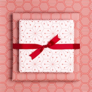 Weihnachts Geschenkpapier rot, Weihnachtspapier, modernes Geschenkpapier, edles Geschenkpapier Weihnachten, Geschenke verpacken Weihnachten