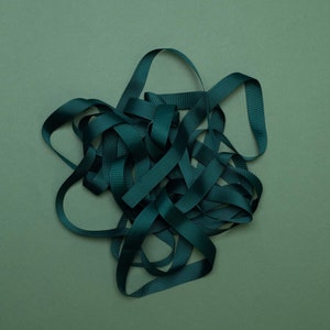 Nastro regalo verde abete da 5 m, nastro comodo da annodare per confezionare regali, lungo 5 m, robusto nastro grosgrain largo 16 mm