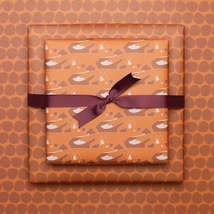 3x doppelseitiges Herbst Geschenkpapier Fuchs in rostrot -  100% Recyclingpapier, für herbstlichen Kindergeburtstags oder Weihnachten