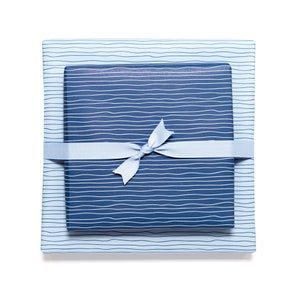 Blue striped gift wrap | Nautical gift wrap for baptisms, communions, and confirmations | Double-sided gift wrap for newborns image 15