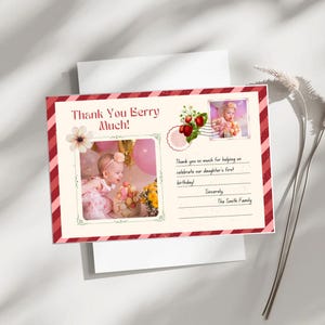Modèle de Carte postale de merci Berry
