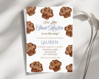 Stud Muffin Baby Shower Invite Template