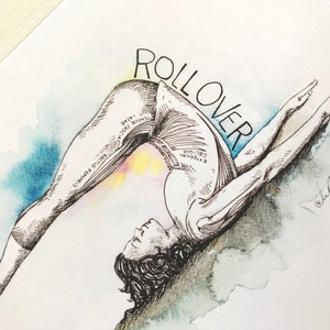 Pilates Art Print Pilates Rollover Inspiration Art Pilates Gift Anatomy Art Pilates Studio Decor Fitness Decor Wall Art