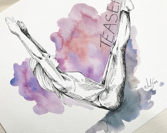 Pilates Artwork Pilates Teaser Pilates Studio Decor Wall Art Fitness Studio Decor Pilates Anatomy Art Pilates Gift