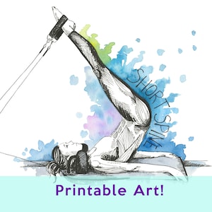 Pilates Printable Art, Pilates Digital Download, Pilates Exercise Art, Pilates Wall Art, Fitness Wall Art, Pilates Studio Decor