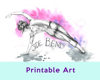 Pilates Printable Art, Pilates Digital Download, Pilates Exercise Art, Pilates Wall Art, Fitness Wall Art, Pilates Studio Decor
