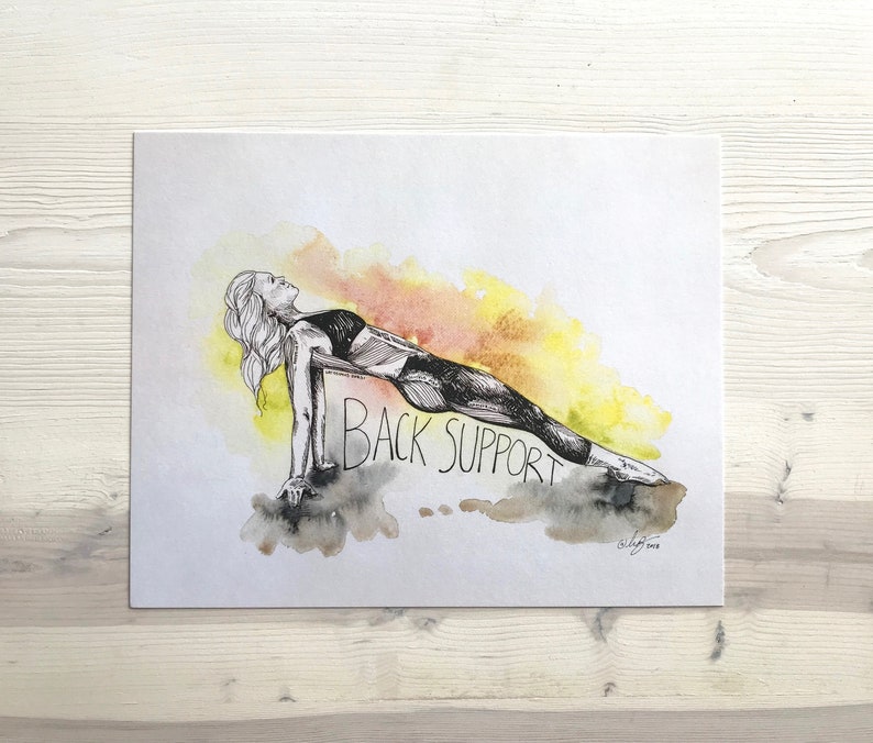 Pilates Print Back Support Pilates Art Print Pilates Decor Etsy