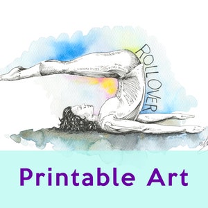 Pilates Printable Art, Pilates Digital Download, Pilates Exercise Art, Pilates Wall Art, Fitness Wall Art, Pilates Studio Decor