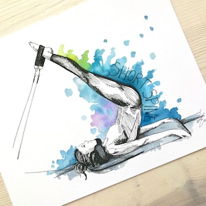 Short Spine Pilates Art, Pilates Wall Art, Pilates Studio Wall Decor, Pilates Anatomy, Pilates Print, Pilates Teacher Gift