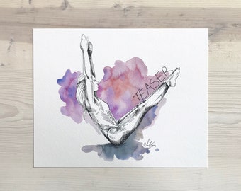 Pilates Wall Art, Joseph Pilates Studio Art, Set of 8 Pilates