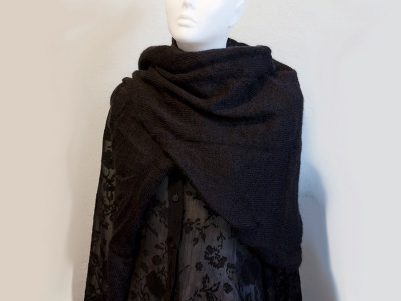 Ihre Wunschfarbe zartes Dreieckstuch aus Mohair & Seide / mohair silk shawl, scarf, cloth Bild 5