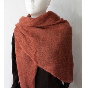 Your desired color delicate triangular shawl made of mohair & silk / mohair silk shawl, scarf, cloth image 8