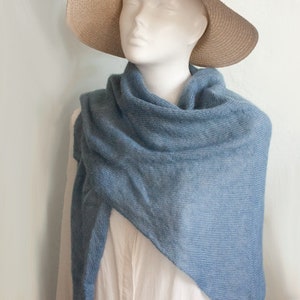 Your desired color delicate triangular shawl made of mohair & silk / mohair silk shawl, scarf, cloth image 4