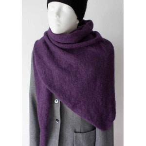 Your desired color delicate triangular shawl made of mohair & silk / mohair silk shawl, scarf, cloth image 6