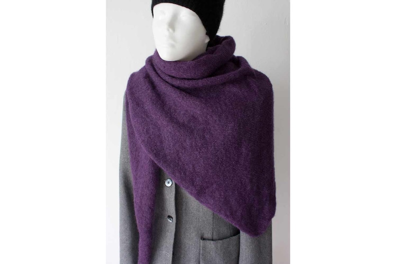 Your desired color delicate triangular shawl made of mohair & silk / mohair silk shawl, scarf, cloth image 6